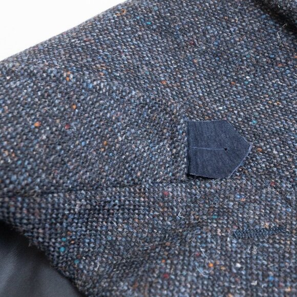 Vintage Tweed Sport Coat Wool Blazer Jacket Elbow Patches England 48 L Moores - Picture 5 of 16